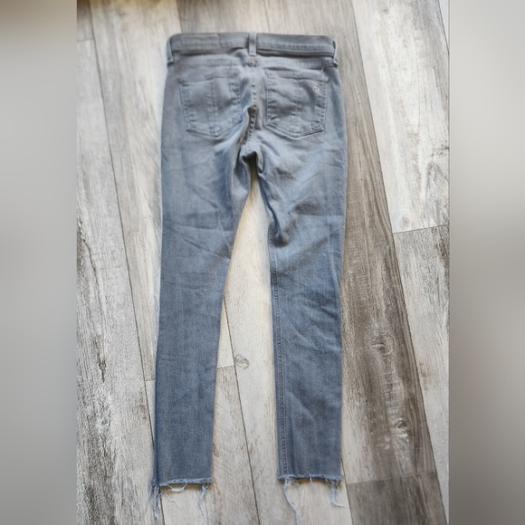 Rag & Bone Women's Gray Distress Ankle Skinny Jeans - Picture 6 of 6